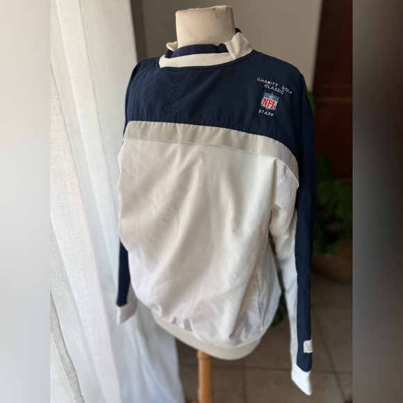 Vintage NFL Staff Logo 7 Pullover Windbreaker SweatshirtCharity Golf Classic